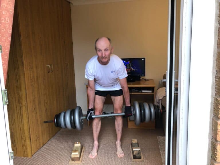Mike Deadlifting in his Home Gym