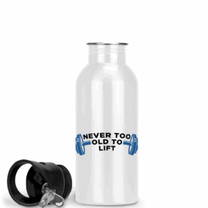 600ml Gym Water Bottle with Straw | Lightweight Fitness Bottle | Never Too Old to Lift